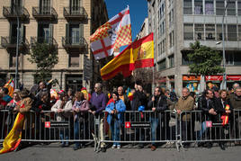 Manifestación convocada por Sociedad Civil Catalana.