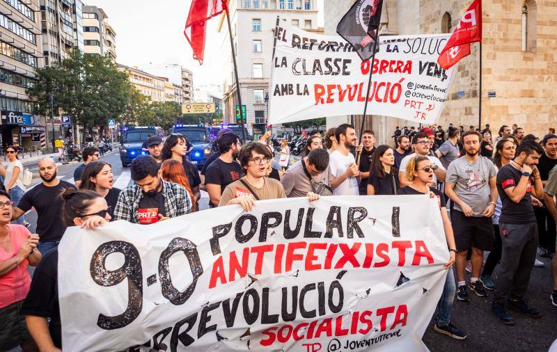 Las imágenes de las manifestaciones del 9 d&#039;Octubre