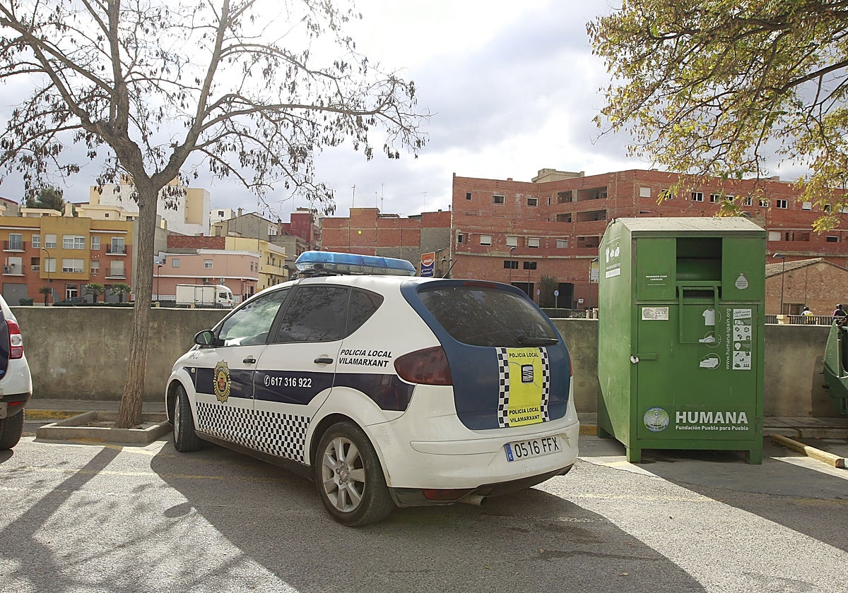 Una patrulla de la Policía Local de Vilamarxant.