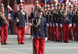 La princesa Leonor en la jura de bandera de la Academia Militar de Zaragoza.