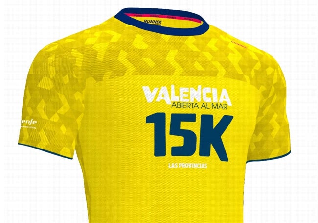 La camiseta que se entregará a todos los corredores de la 15K Abierta al mar.