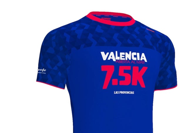 La camiseta que se entregará a los corredores de la distancia de 7.5 K.