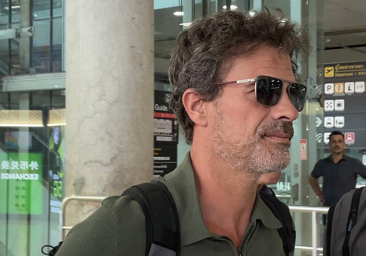 El actor español Rodolfo Sancho a su llegada a Bangkok (Tailandia).