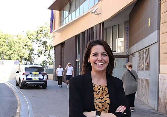 Retenciones de tráfico en Ausias March, en imagen de archivo.