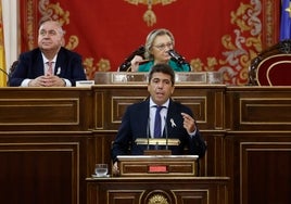 Carlos Mazón, este jueves ante la comisión general de CCAA del Senado.