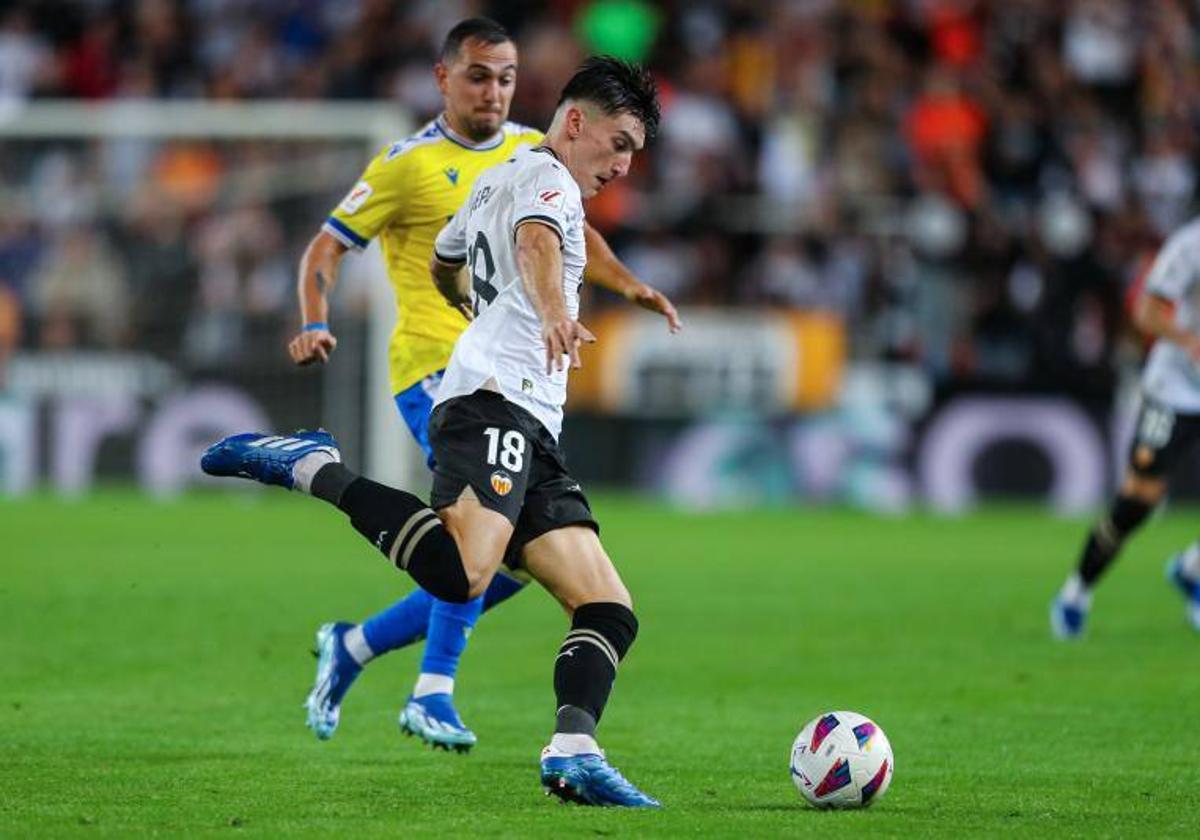 Pepelu, en el partido contra el Cádiz.