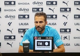 Rubén Baraja, en rueda de prensa.