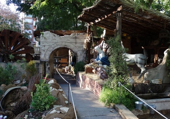 Una de las escenas del Belén monumental de Xàtiva.