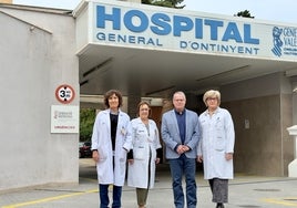 El equipo directivo del Hospital de Ontinyent.