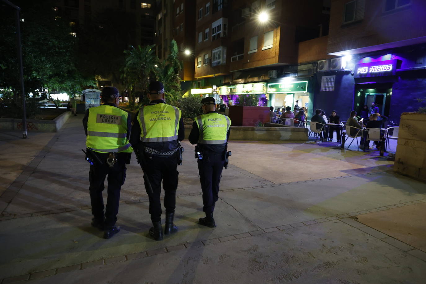 Dispositivo policial en la plaza de Honduras