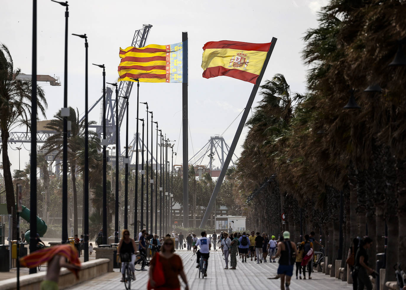 Temporal de viento en Valencia