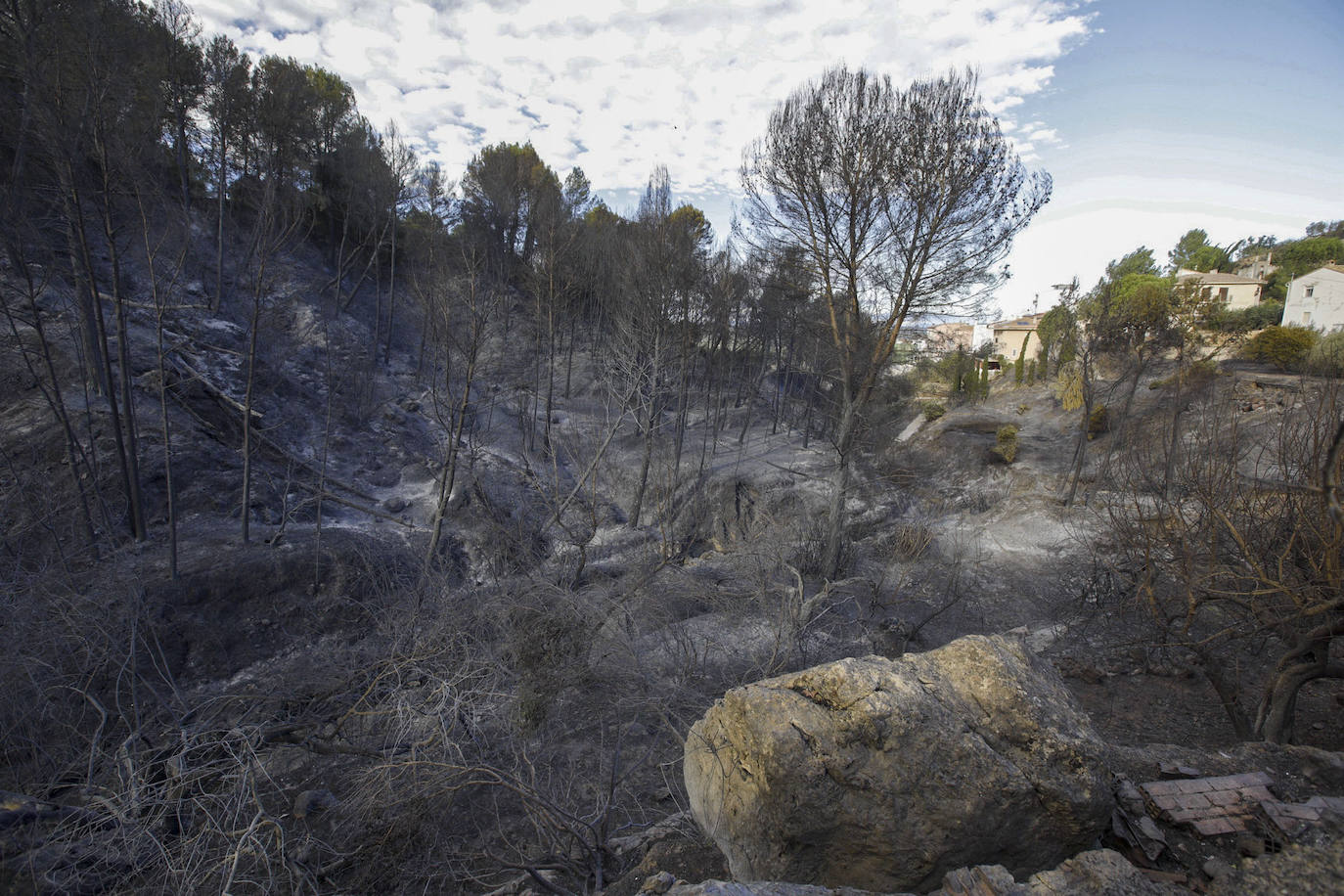 El incendio forestal de Montitxelvo, en imágenes