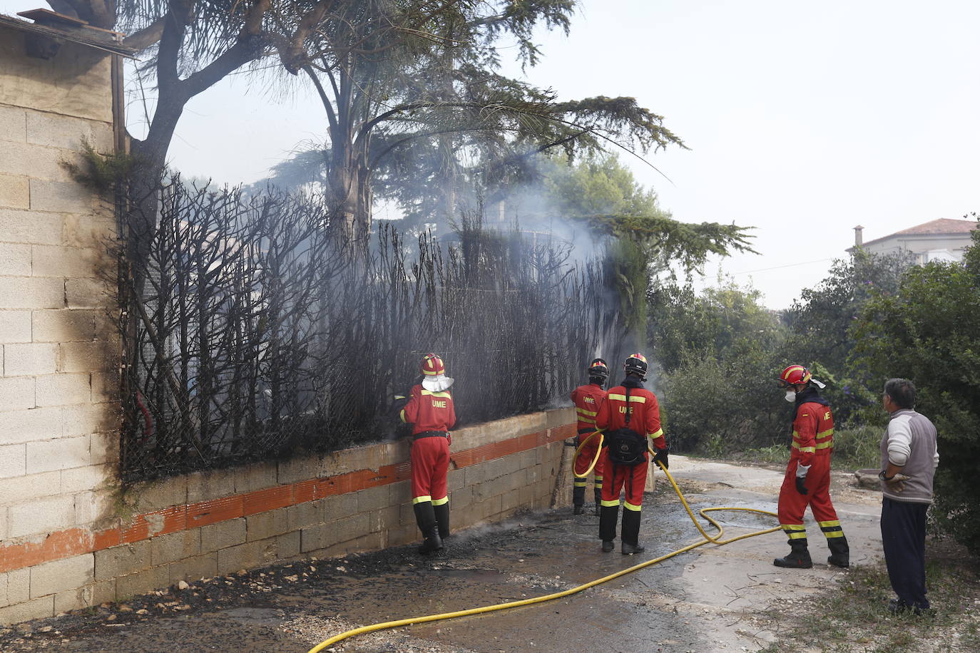 El incendio forestal de Montitxelvo, en imágenes