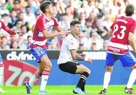 Golpe en la cara de Torrente a Hugo Duro en el área que el árbitro señaló como pena máxima y valió el gol de la victoria del Valencia.