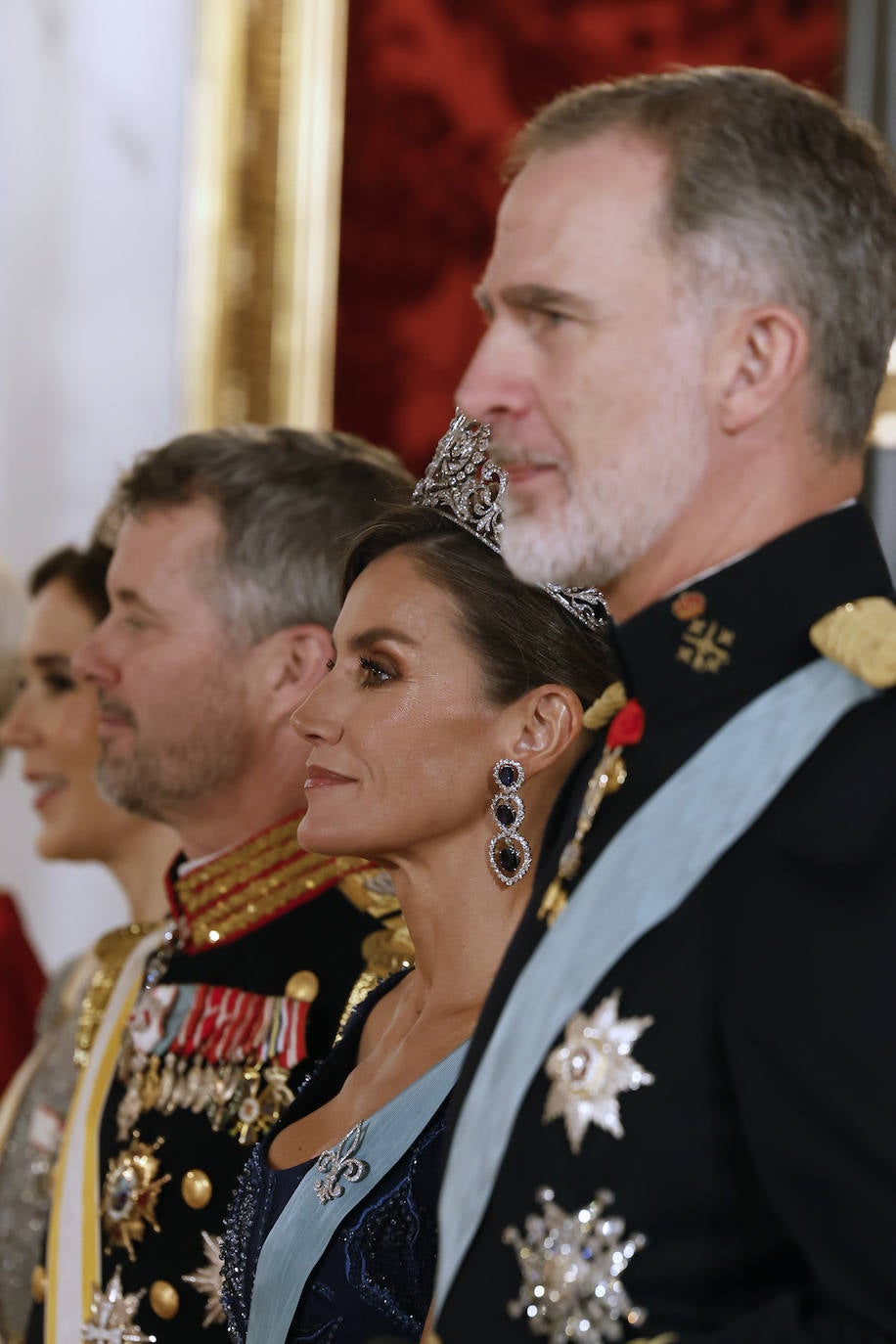 La espectacular tiara de Letizia en Dinamarca