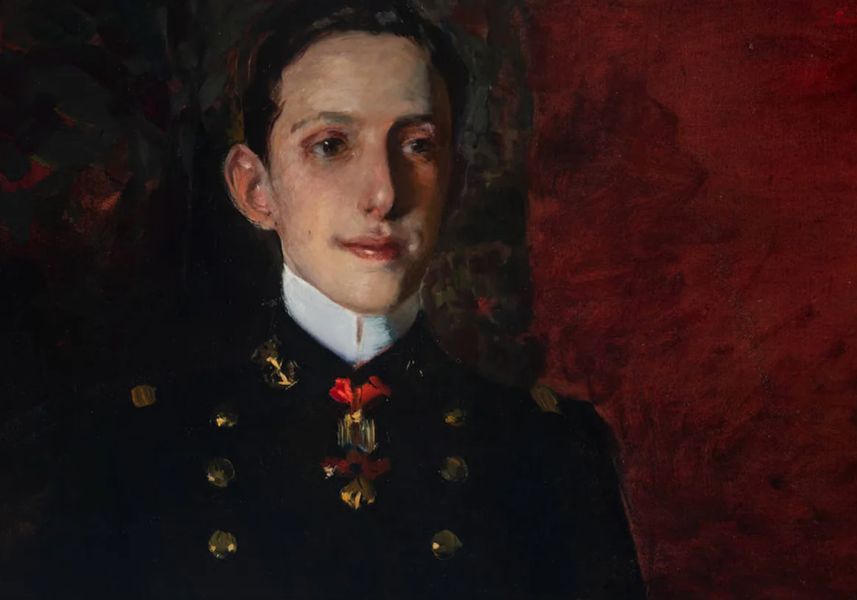 Estudio para el retrato de un joven Alfonso XIII, pintado por Sorolla.