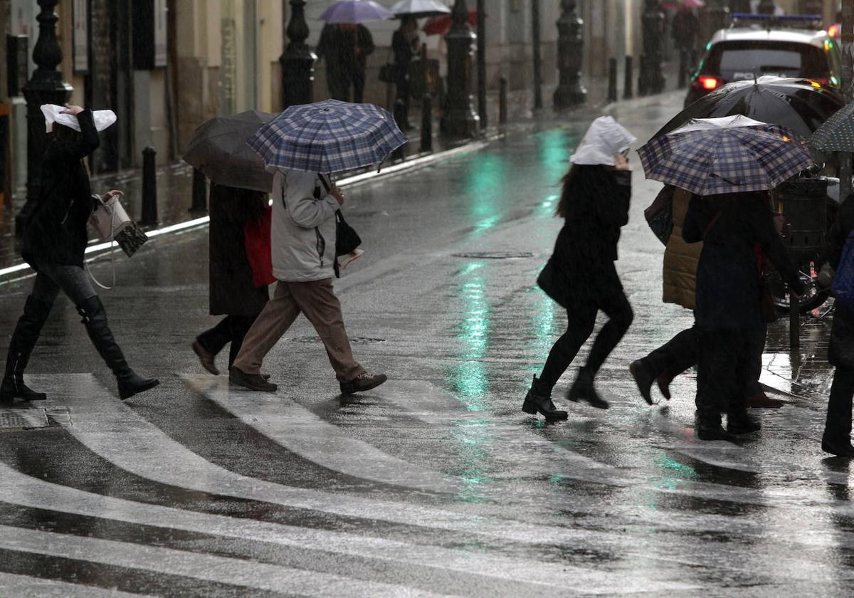 Lluvia y frío en Valencia.