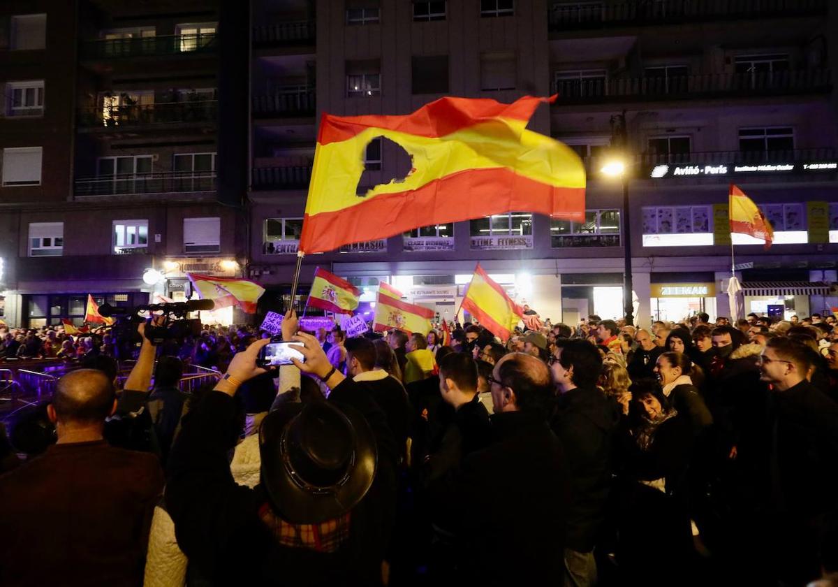 Manifestación de este viernes en Valencia.