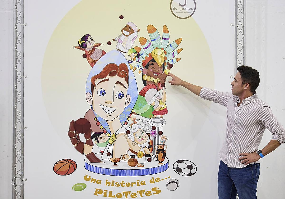 Una falla dedicada a la pilota: Rovellet ya es monumento