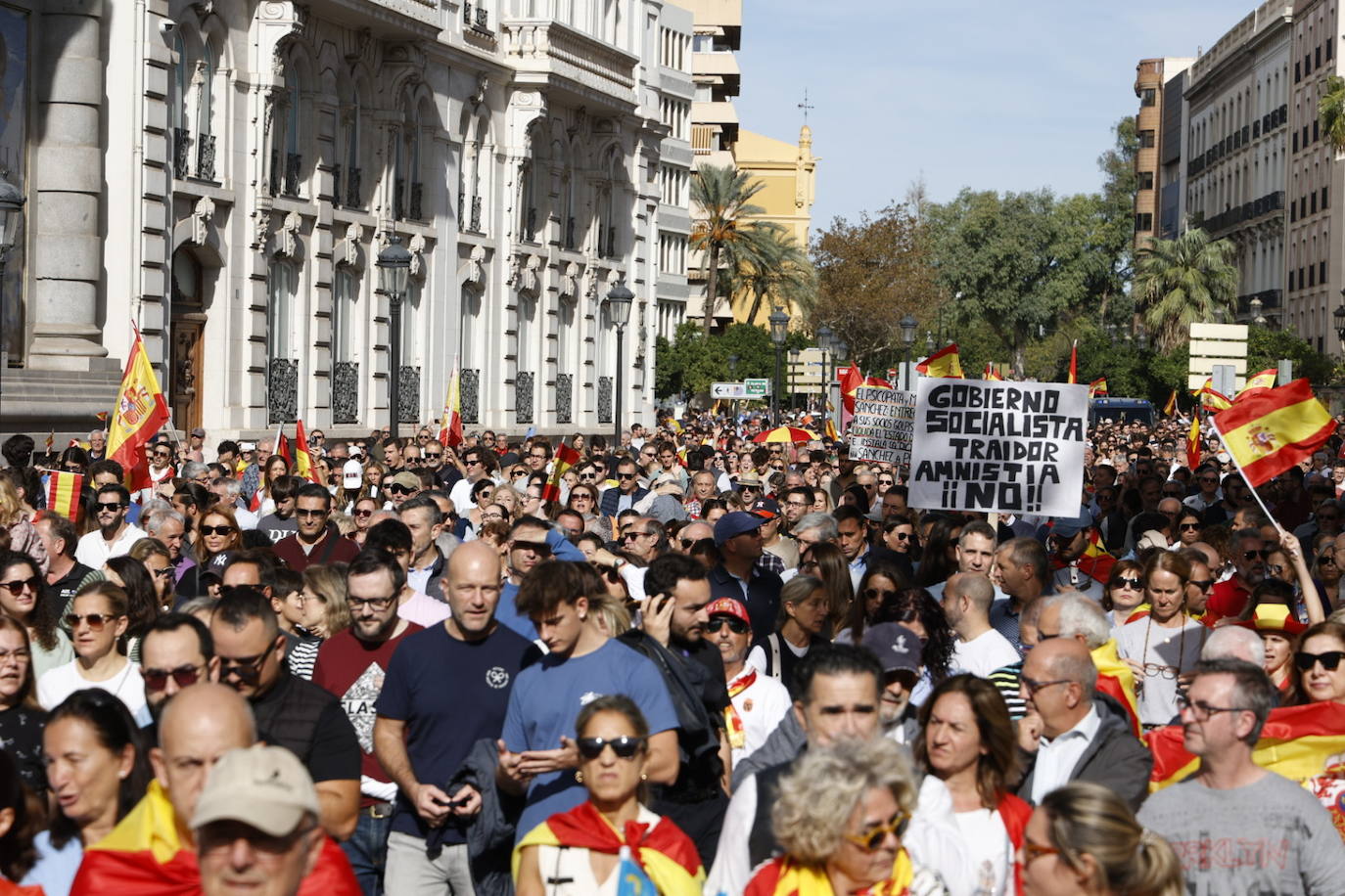 Fotos de la manifestación en Valencia contra la amnistía