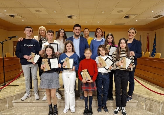 Estudiantes premiados.