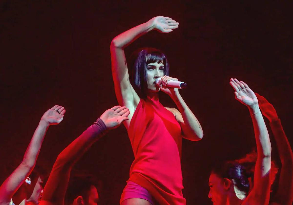 Aitana, en su concierto en Valencia.