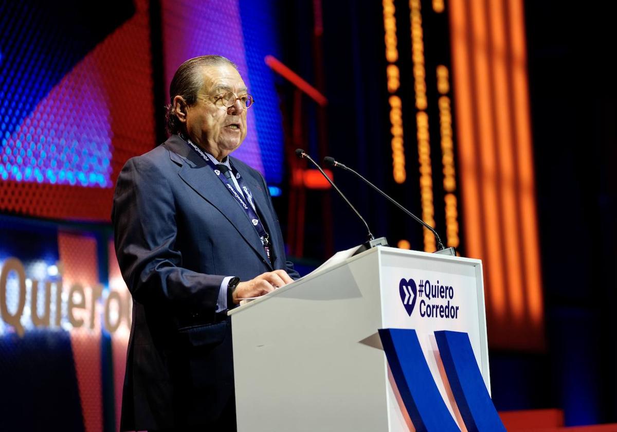 Vicente Boluda, durante su intervención en la cumbre del corredor mediterráneo este jueves.