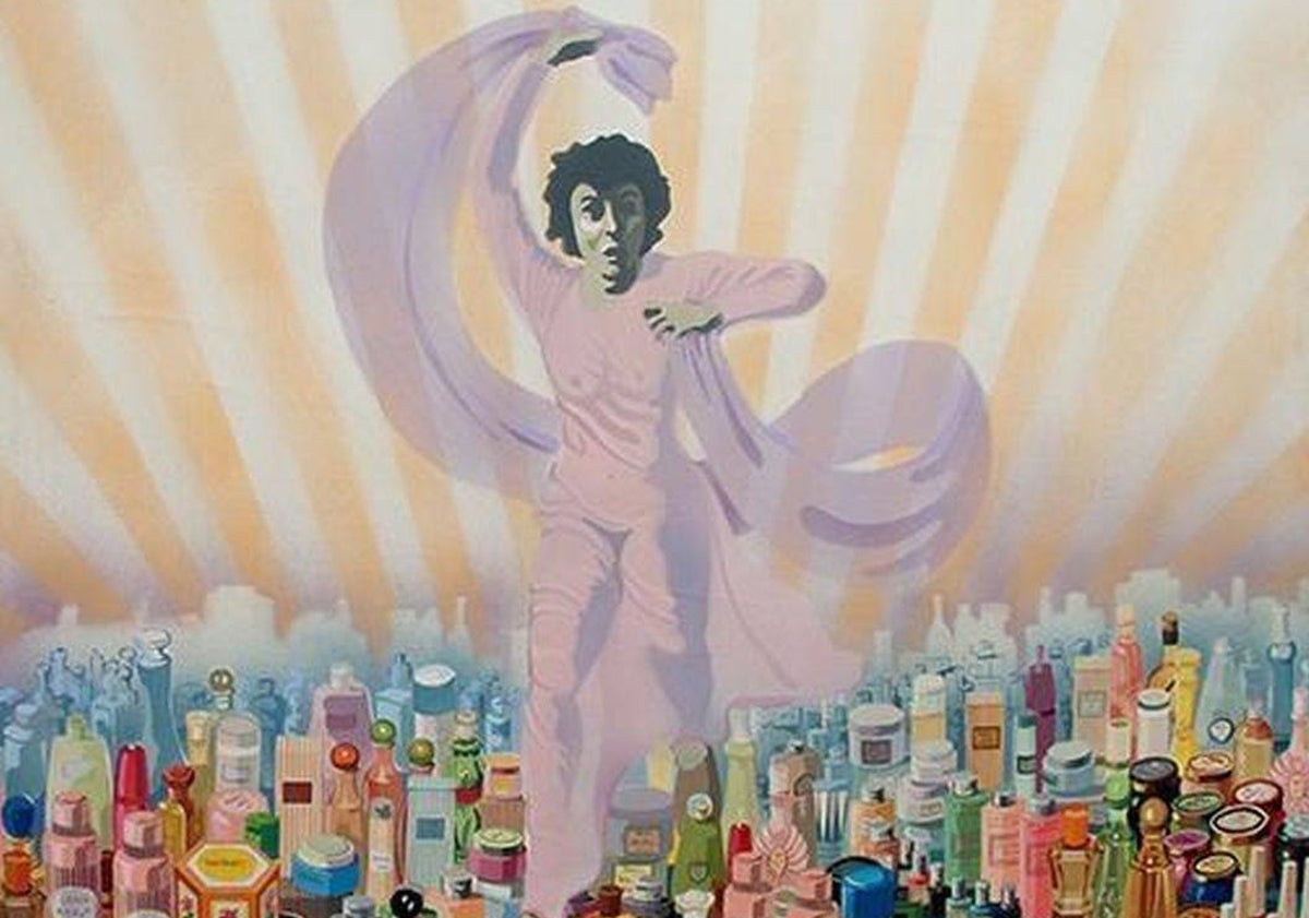 Imagen principal - 'Cosmética' (1971), 'Reunión feliz' (1971) y 'Su casa' (2002), obras de Isabel Oliver.