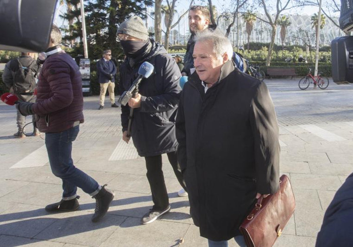 Alfonso Rus, en la Ciudad de la Justicia.