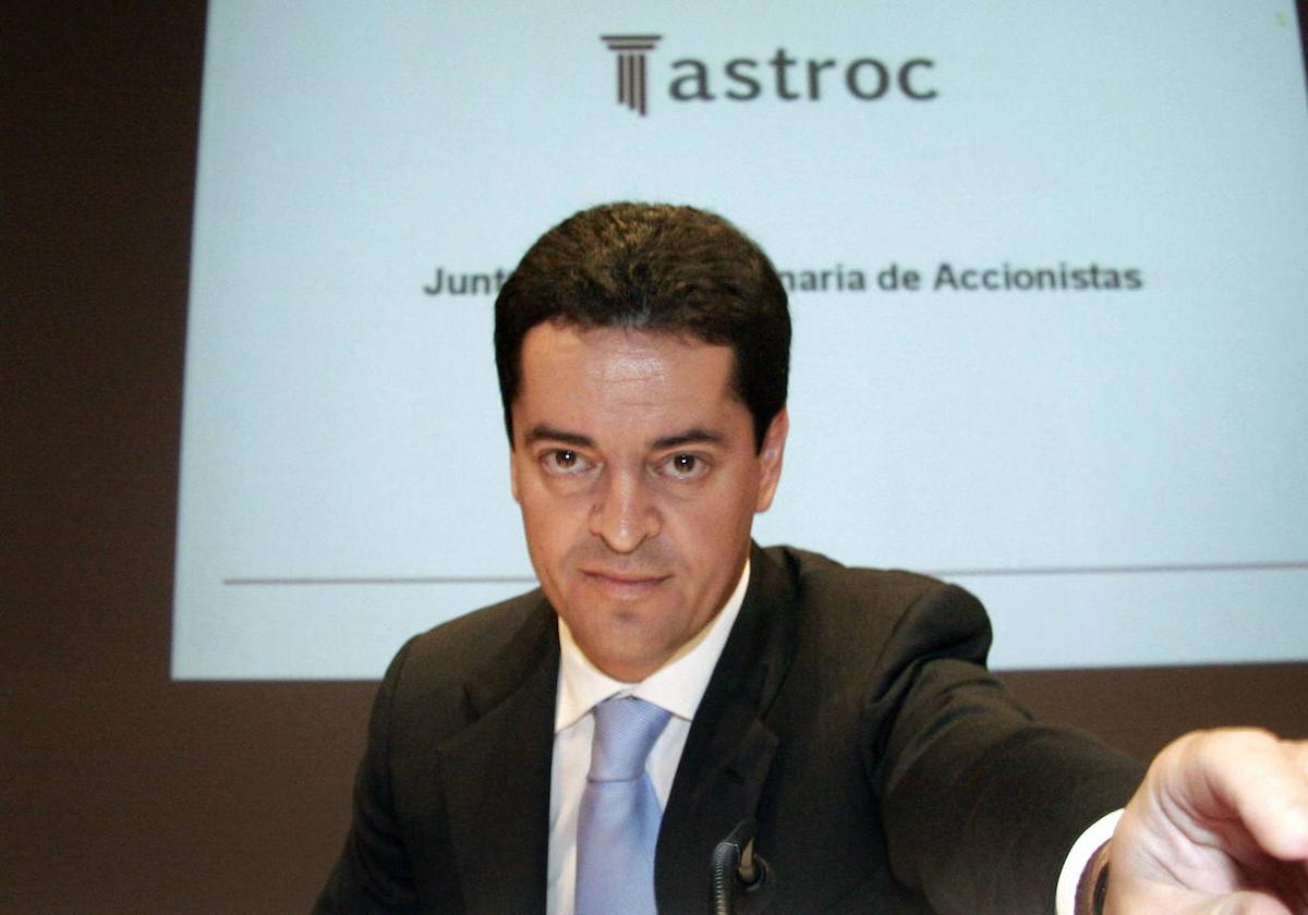 Enrique Bañuelos, en la junta de accionistas de Astroc en 2007, cuando presentó su dimisión.