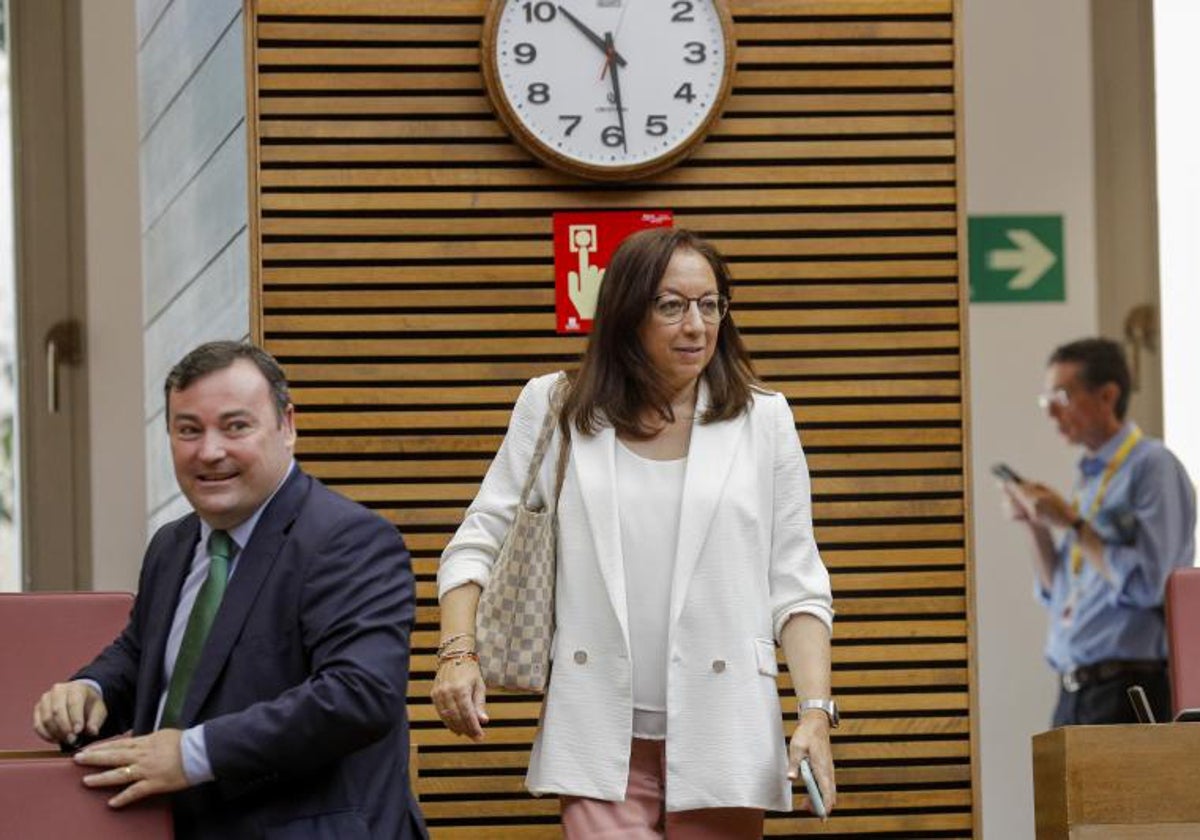 La presidenta de Les Corts, Llanos Massó.