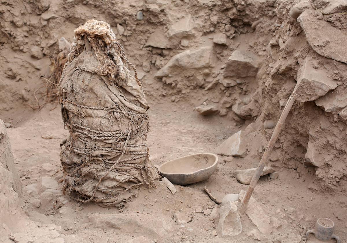 Sorprendente hallazgo en Lima: Encuentran cinco momias de unos 1.000 años de antigüedad