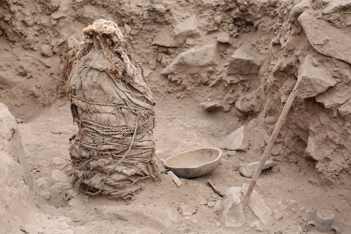 Sorprendente hallazgo en Lima: Encuentran cinco momias de unos 1.000 años de antigüedad