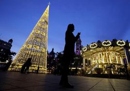 Navidad en la plaza del Ayuntamiento de Valencia.