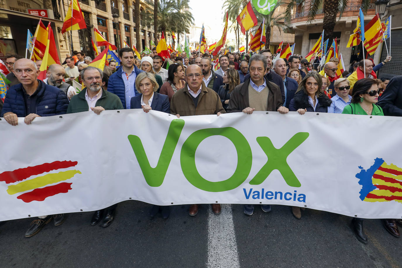 Manifestación contra la amnistía en Valencia