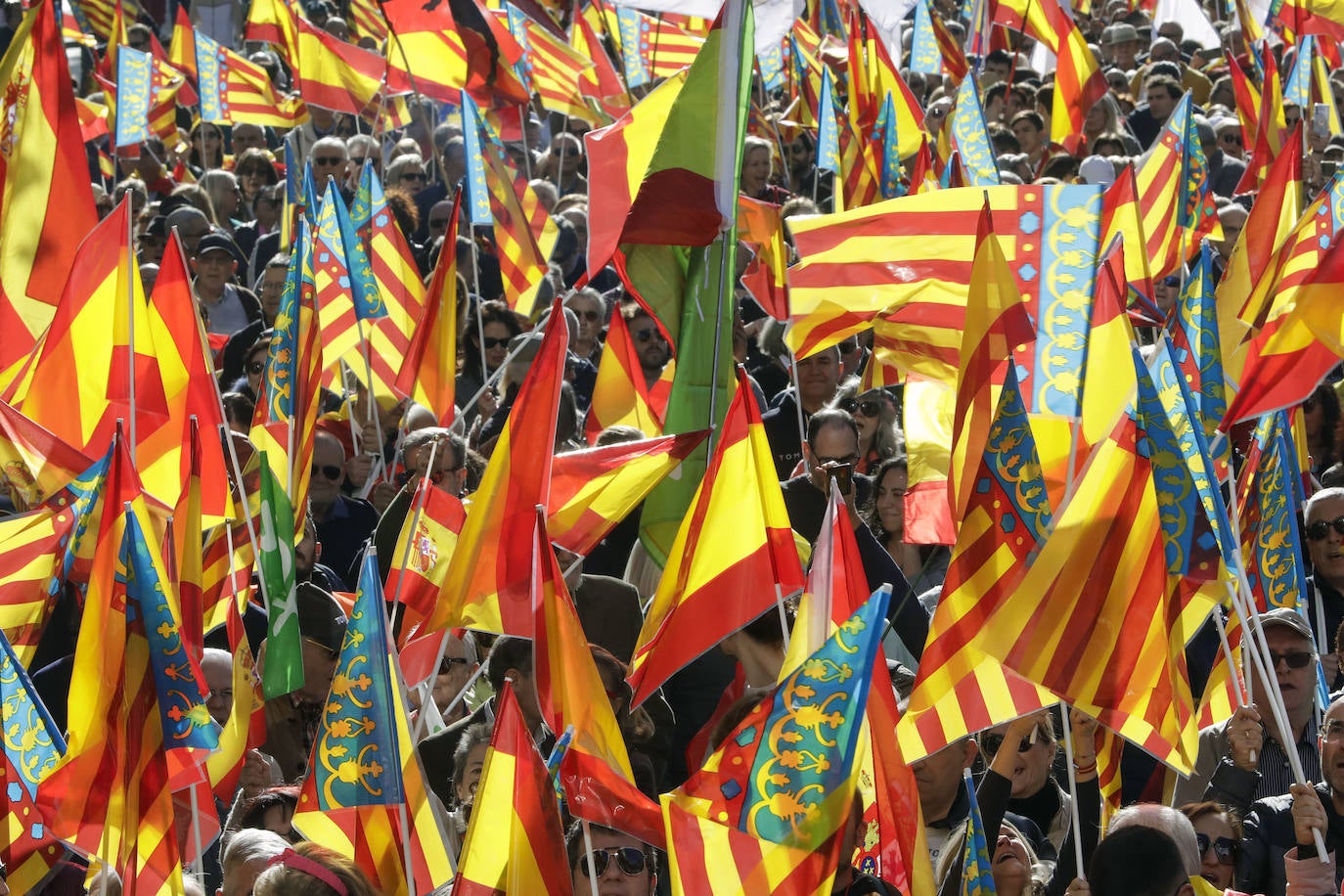 Manifestación contra la amnistía en Valencia