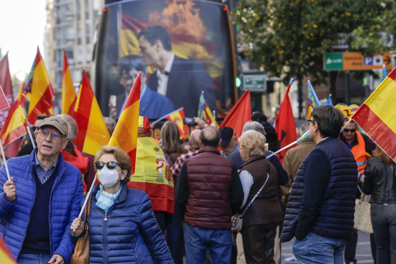 Manifestación contra la amnistía en Valencia