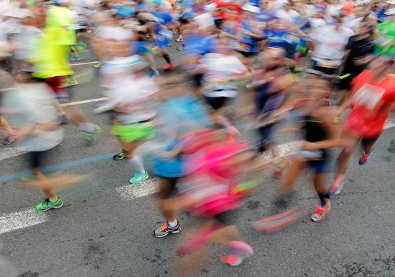 Corredores en el Maratón de Valencia.