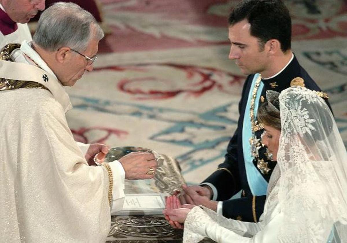 El enlace de Don Felipe y Doña Letizia el 23 de mayo de 2003.