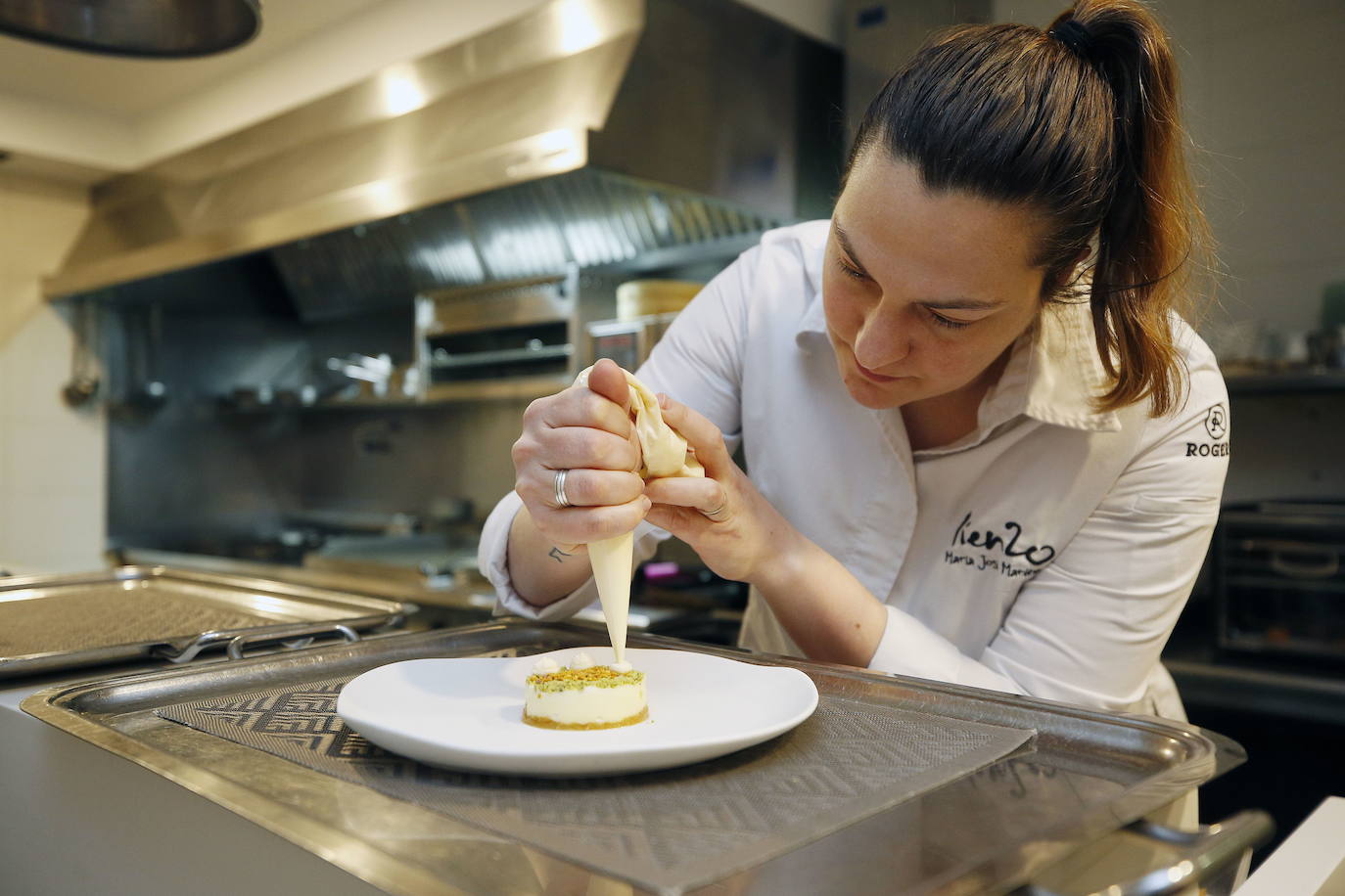 María José Martínez y Juan José Soria, del restaurante Lienzo en Valencia. Una estrella Michelin. 