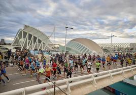 Corredores en el Maratón de Valencia.