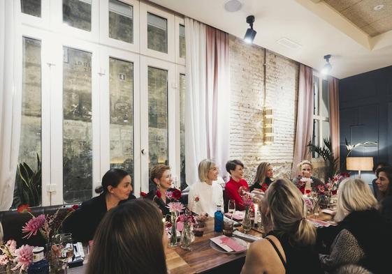 Algunas de las mujeres invitadas a la cena de profesionales y emprendedoras