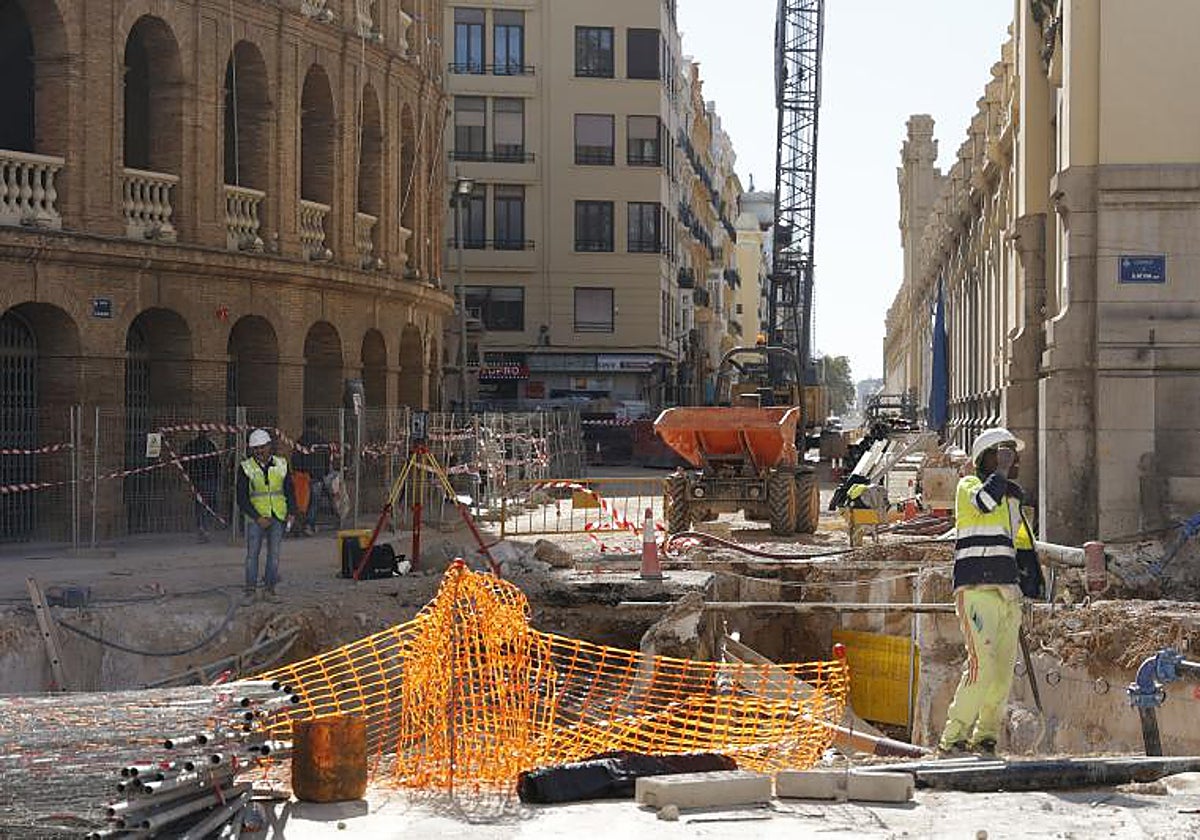 Obras en la calle Alicante.