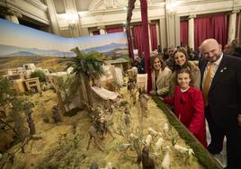 Presentación del belén en el Salón de Cristal.