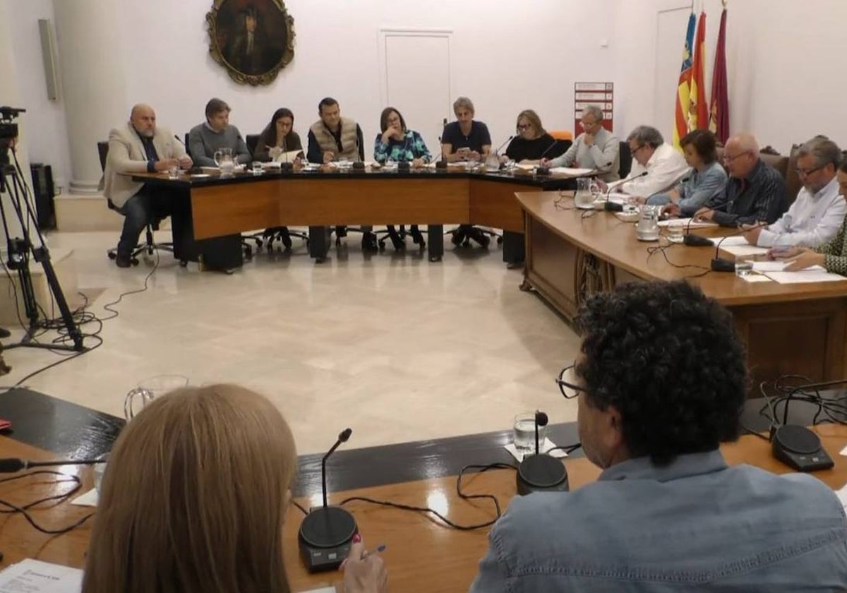 El pleno celebrado el jueves en Dénia.