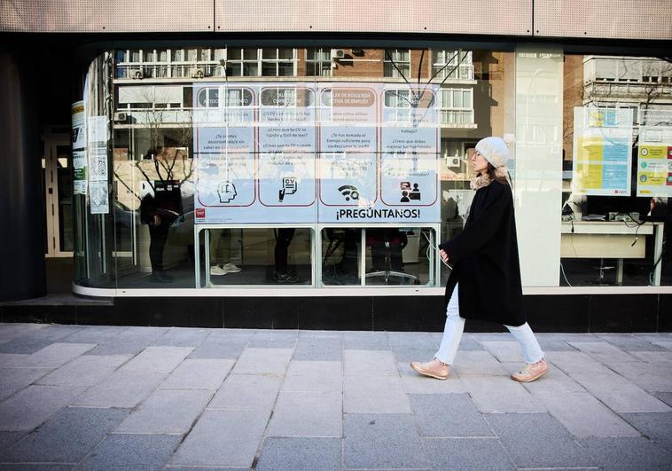 Oficina de empleo en la Comunidad de Madrid.