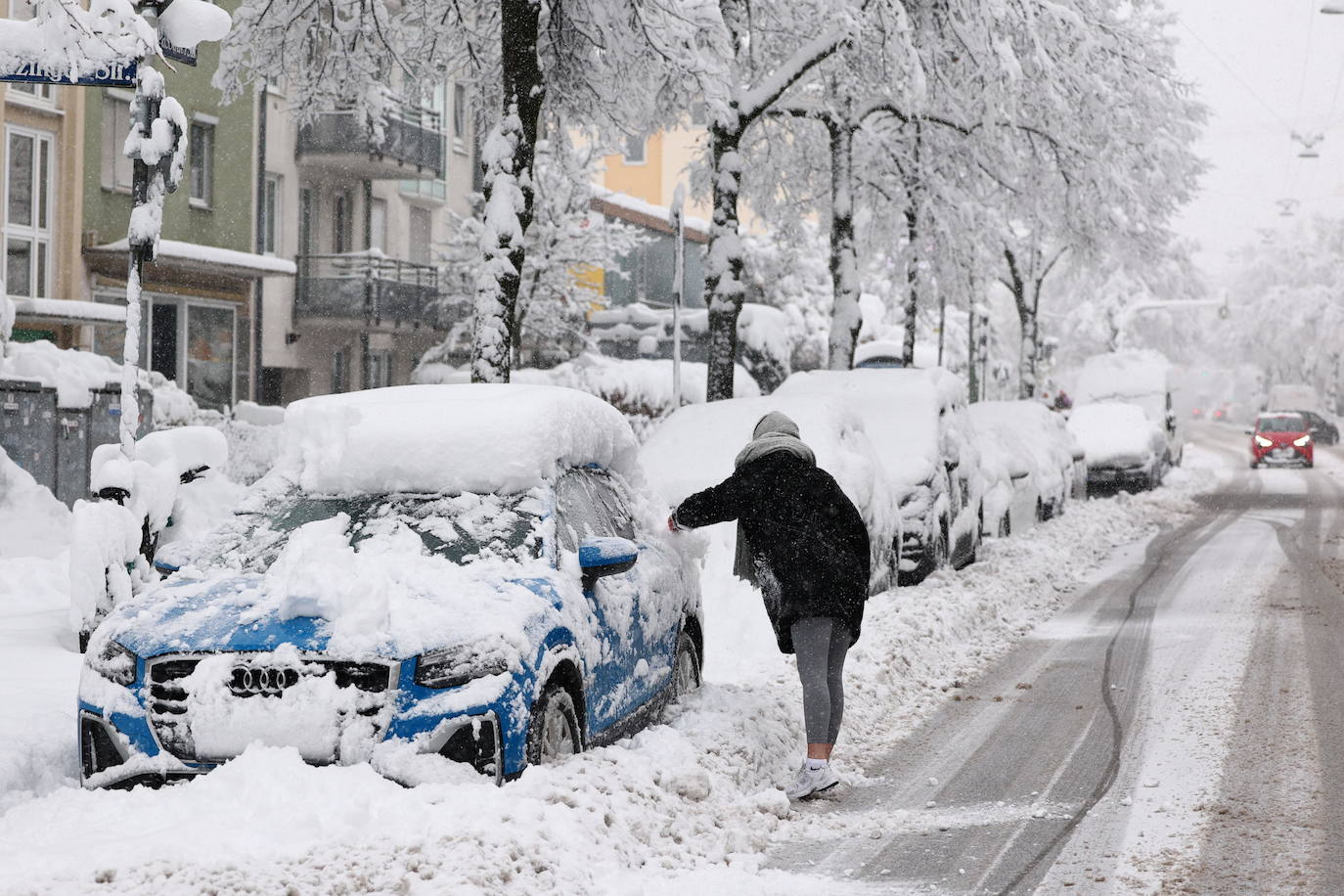 Múnich, sepultada bajo la nieve