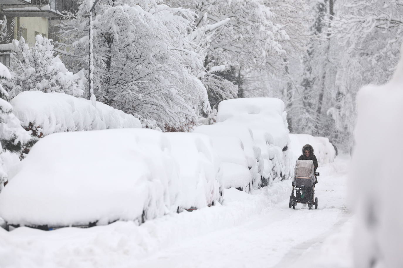 Múnich, sepultada bajo la nieve