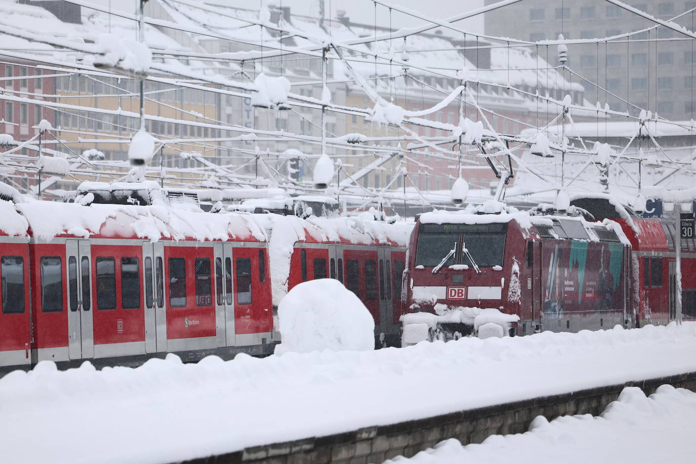 Múnich, sepultada bajo la nieve