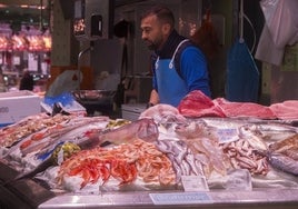 Un puesto del Mercado Central.